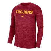 USC Trojans Men's Nike Cardinal Dri-FIT Team Issue Velocity Long Sleeve T-Shirt